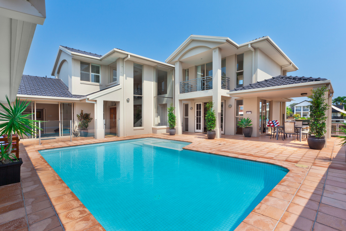 Beautiful Backyard with Pool in Australian Mansion